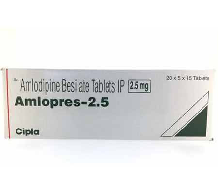Blood Pressure Amlopres 2.5 mg Norvasc Cipla