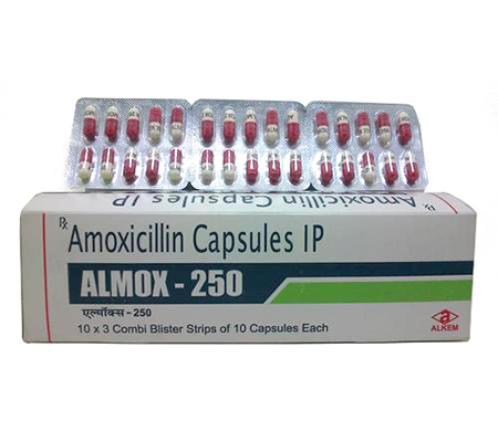 Antibiotics Almox 250 mg Amoxil Alkem Laboratories