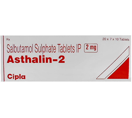 Asthma Asthalin 2 mg Albuterol Cipla