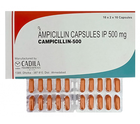 Antibiotics Campicillin 500 mg Ampicillin Cadila Pharmaceuticals