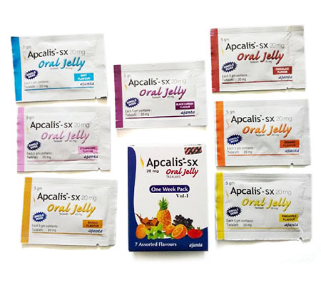 Erectile Dysfunction Apcalis SX Oral Jelly 20 mg Cialis Ajanta Pharma