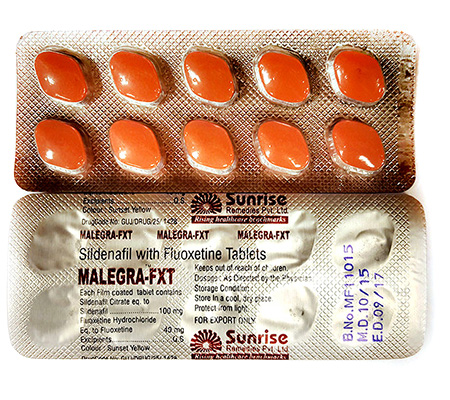 Erectile Dysfunction Malegra FXT 100 mg / 40 mg Viagra Sunrise Remedies