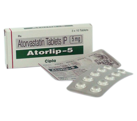 Cholesterol Atorlip 5 mg Lipitor Cipla