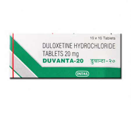 Antidepressants Duvanta 20 mg Cymbalta Intas