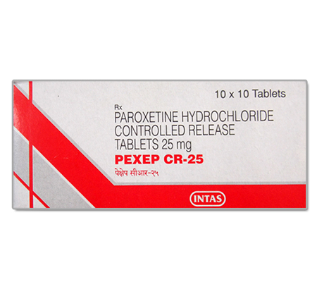 Antidepressants Pexep CR 25 mg Paxil Intas