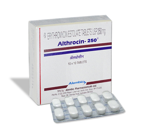 Antibiotics Althrocin 250 mg Ilosone Alembic