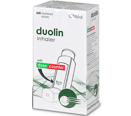 Asthma Duolin Inhaler 70 mcg Combivent Cipla