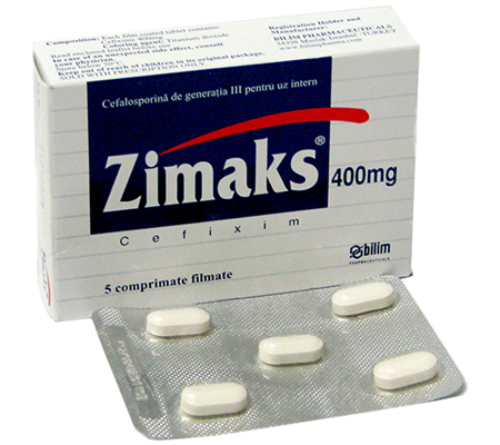 Antibiotics Zimaks 400 mg Suprax Bilim Pharmaceuticals