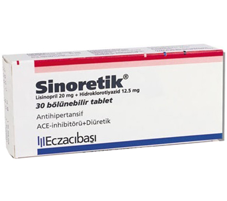 Heart Sinoretik 20 mg / 12.5 mg Zestril Eczacibasi