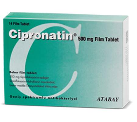Antibiotics Cipronatin 500 mg Cipro Atabay