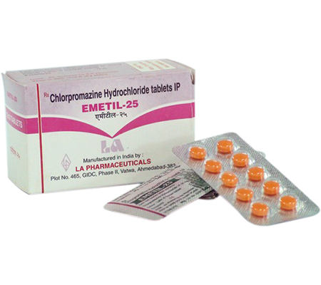Antidepressants Emetil 25 mg Thorazine LA Pharma