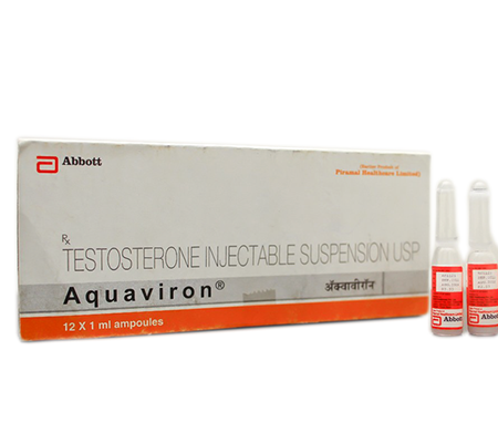 Injectable Steroids Aquaviron 25 mg Testosterone Suspension Abbott