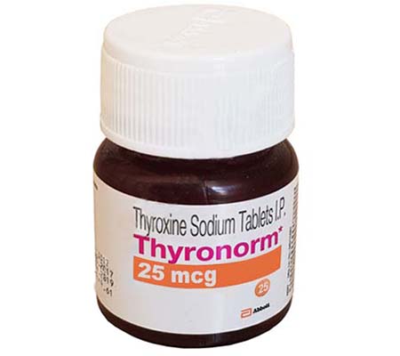 Thyroid Thyronorm 25 mcg T4, L-thyroxine, Synthroid Abbott