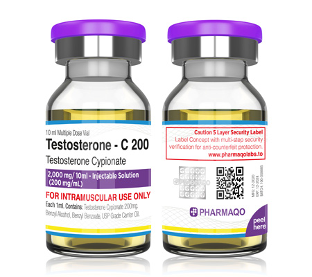 Injectable Steroids Testosterone-C 200 mg Testosterone Cypionate Pharmaqo Labs